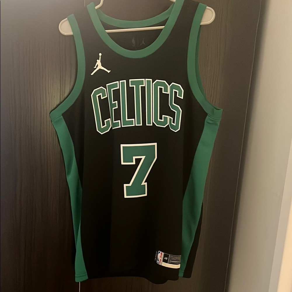 NBA Authentics Celtics Black and Green Brown Jersey Large